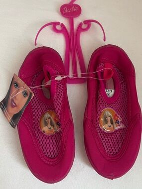 Y2K Deadstock Barbie Bright Pink Kids Water Shoes Slip-Ons